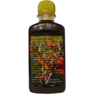 TINCTURĂ DE CĂTINĂ, GINKGO BILOBA, ECHINACEA ȘI PLANTE DIN BITTER-UL SUEDEZ